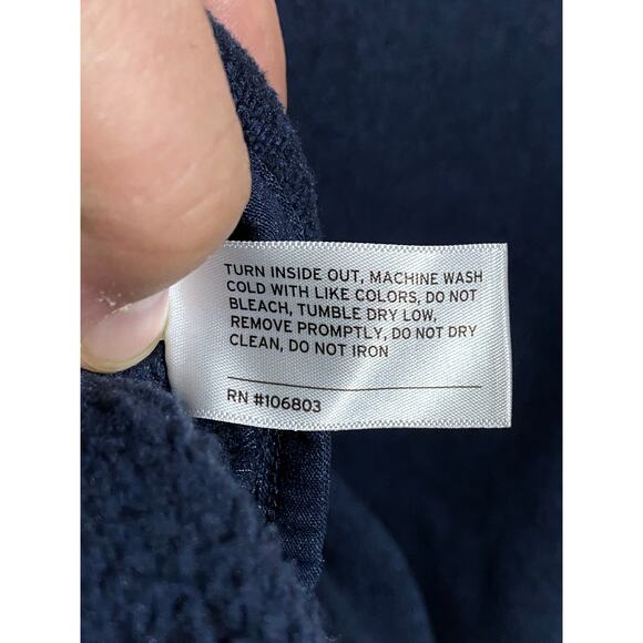 Duluth Trading Co. Relaxed Fit Blue Fleece 1/4 Zip Pullover Mens Large Polyester - Picture 8 of 8